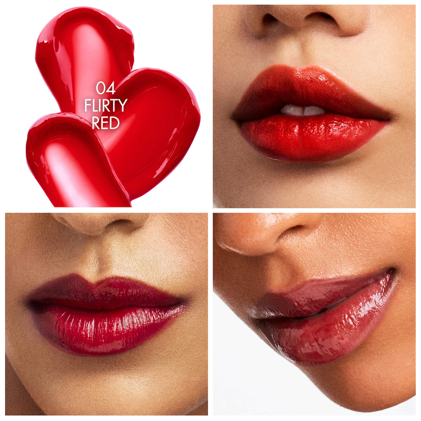 Dolce&Gabbana- MINI Rose Dew Lip Bite 24H Hydrating Glossy Lip Tint with Hyaluronic Acid- TONO 04 Flirty Red