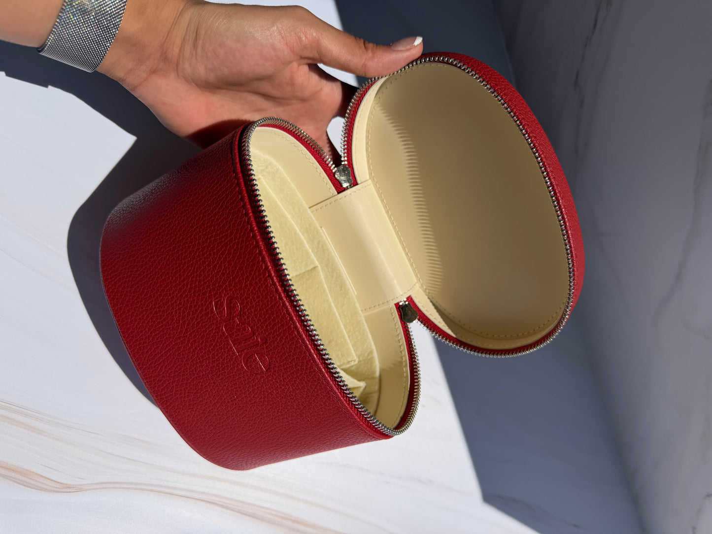 The Mini Vanity Case - Saie / Neceser Mini Rojo Burgundy