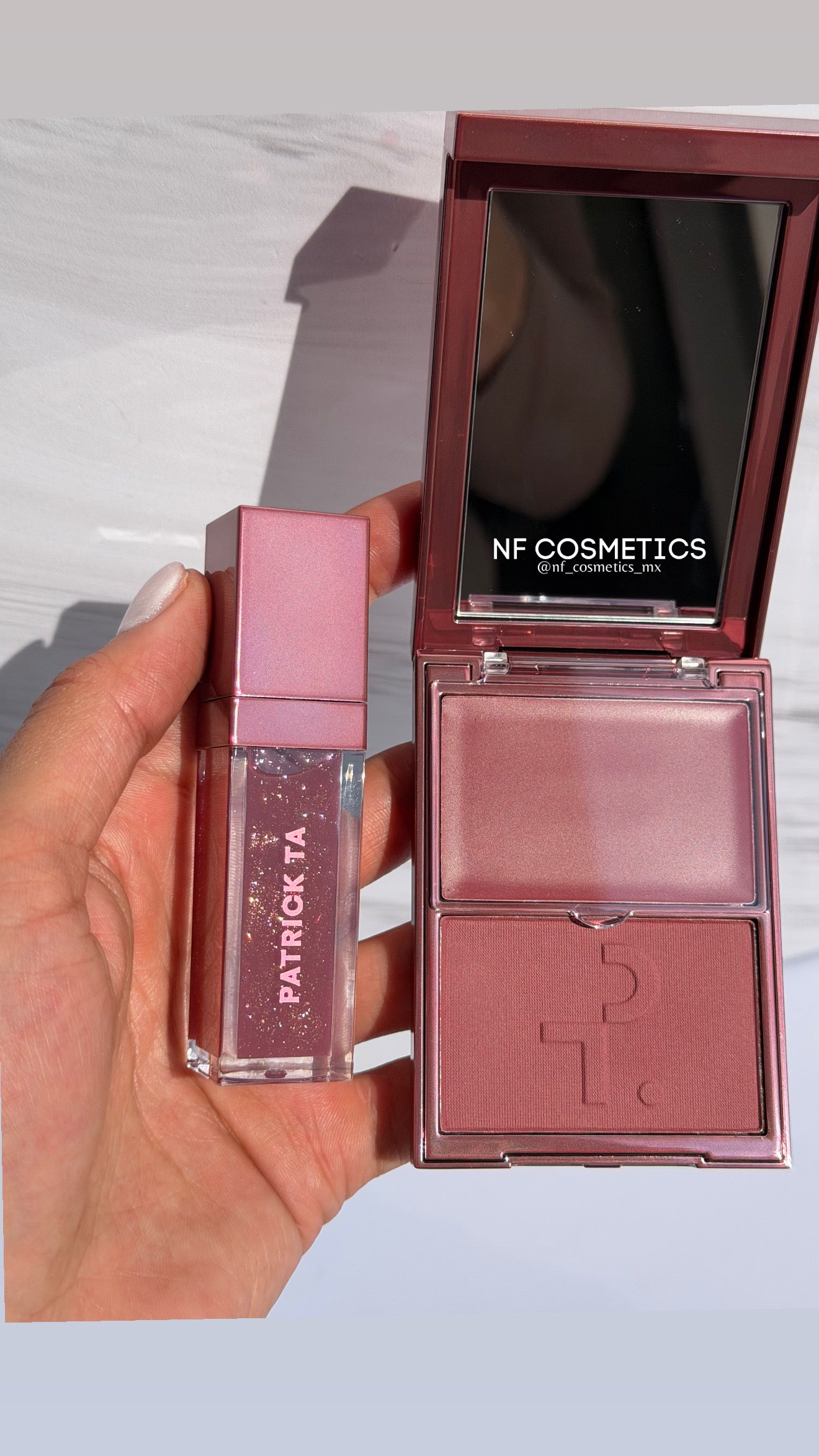 PATRICK TA Patrick's Glow and Gloss Set: Major Headlines Blush Duo and Lip Gloss Makeup Gift Set- WARM ME UP