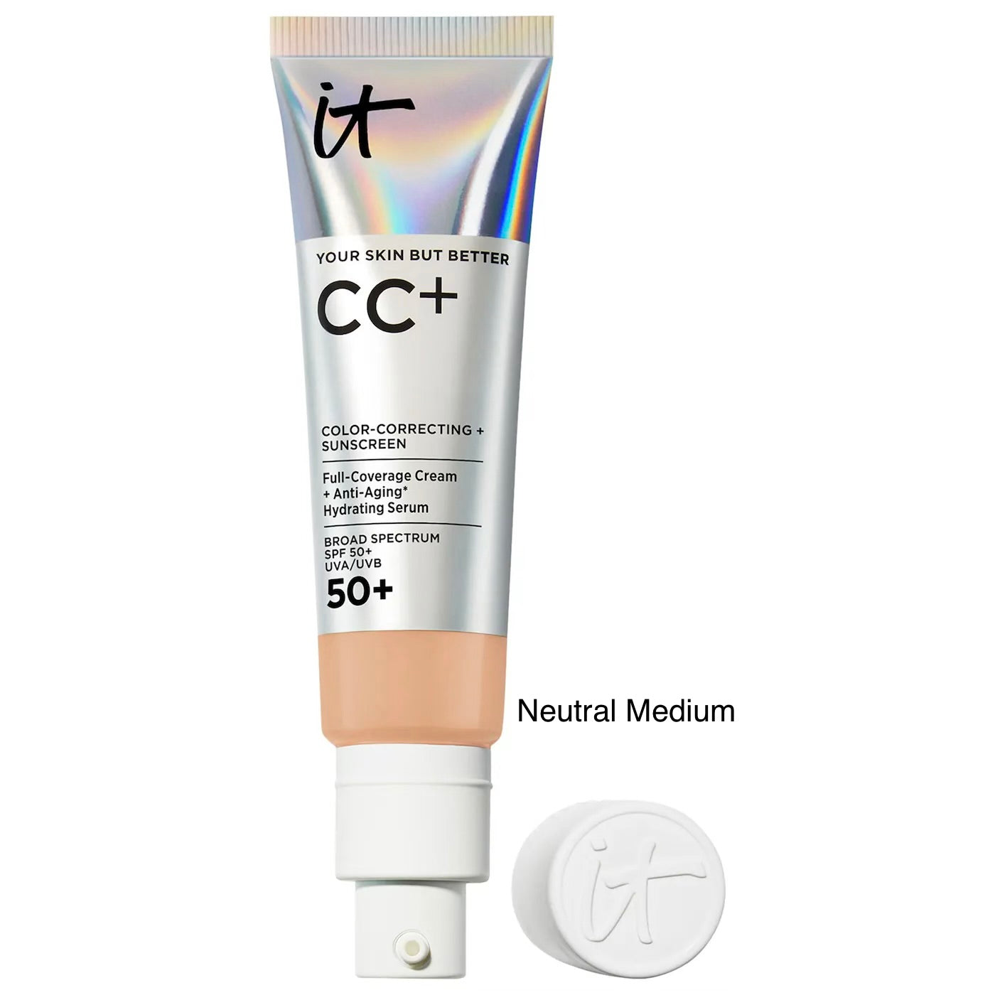 IT Cosmetics-CC+ Cream Full Coverage Color Correcting Foundation with SPF 50+