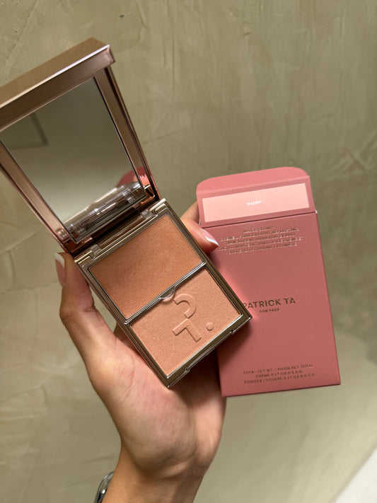 PATRICK TA Major Glow Crème & Powder Light Reflecting Translucent Highlighter Duo DADDY