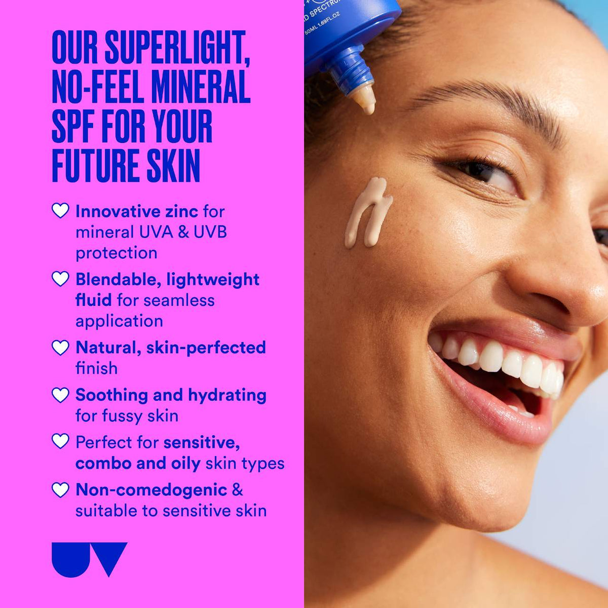Mini Ultra Violett-Future Screen SPF 50 Mineral Fragrance Free Facial Sunscreen Protector solar 15ml