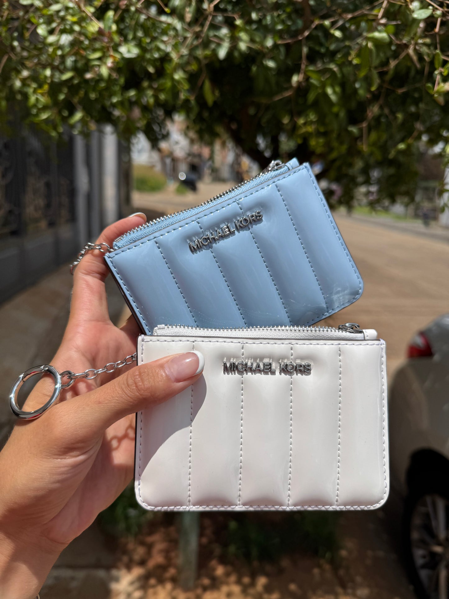 Tarjetero Michael Kors Blanco de Charol