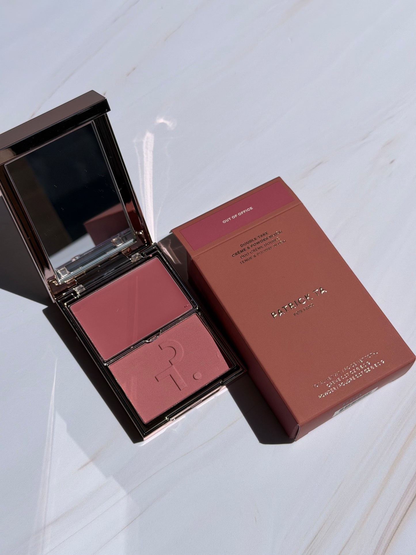 PATRICK TA-Major Headlines Double-Take Crème & Powder Blush Duo TONO- OUT OF OFFICE