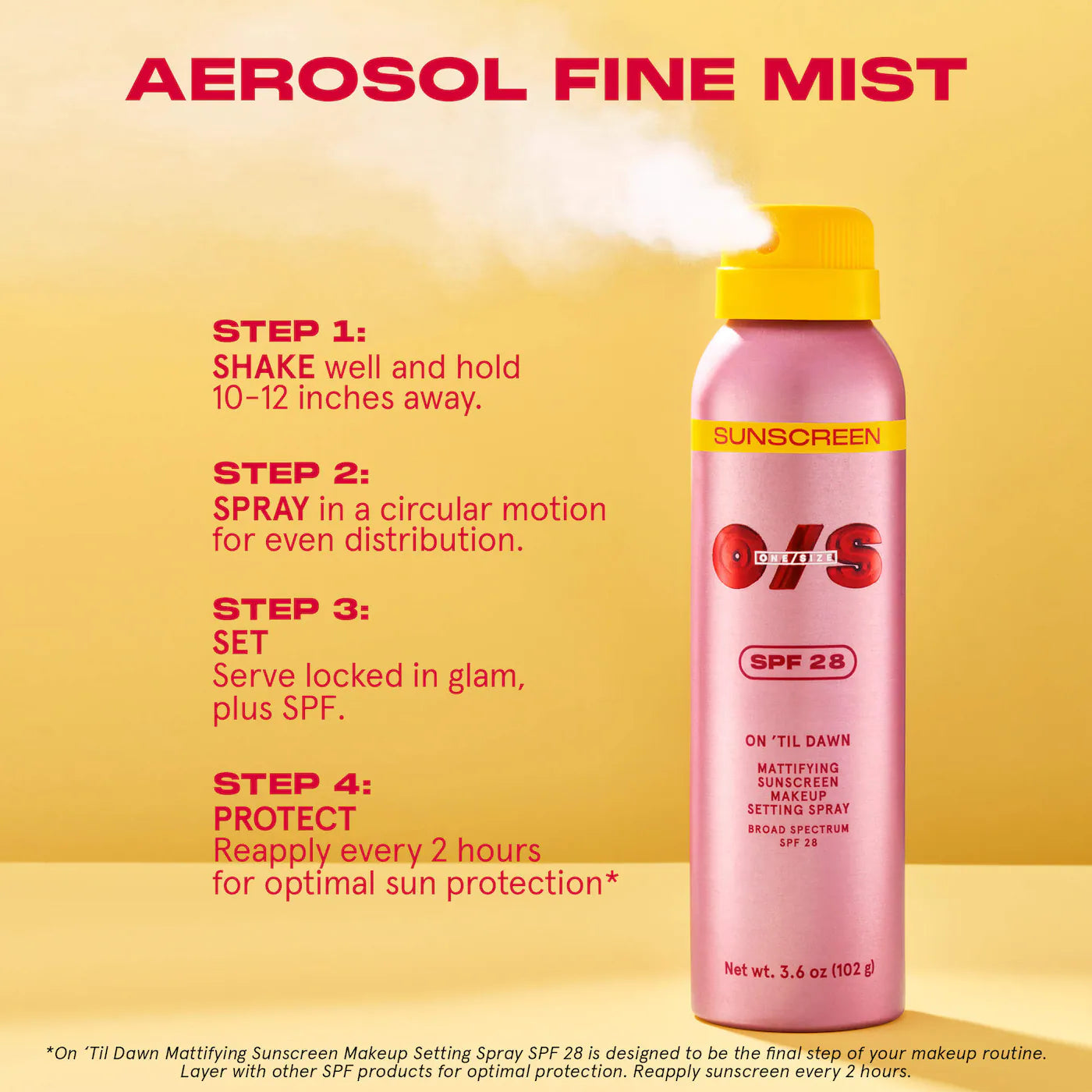 ONE/SIZE by Patrick Starrr Mini On 'Til Dawn Mattifying Sunscreen Makeup Setting Spray SPF 28