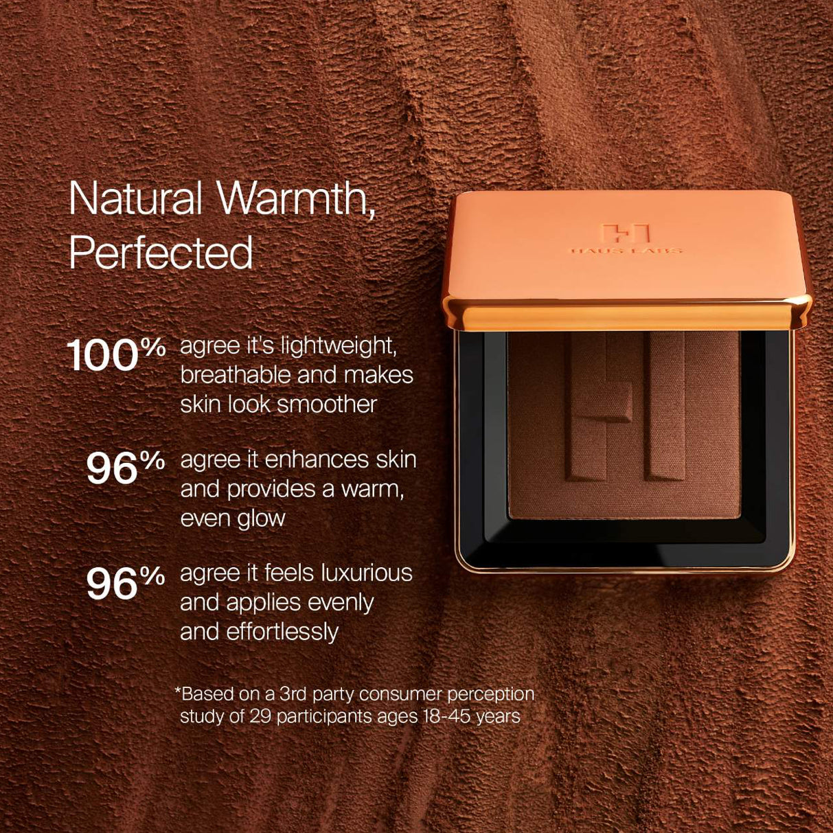 HAUS LABS BY LADY GAGA Power Sculpt Velvet Talc-Free Powder Bronzer- Amber Horizon Medium