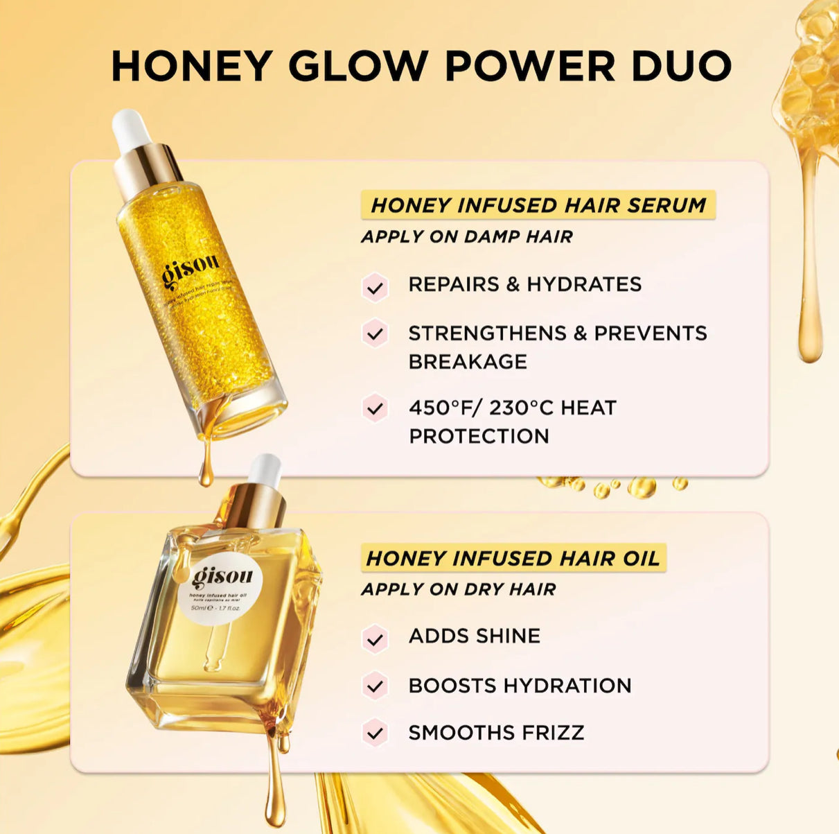 Gisou Honey Infused Hair Oil 50ml