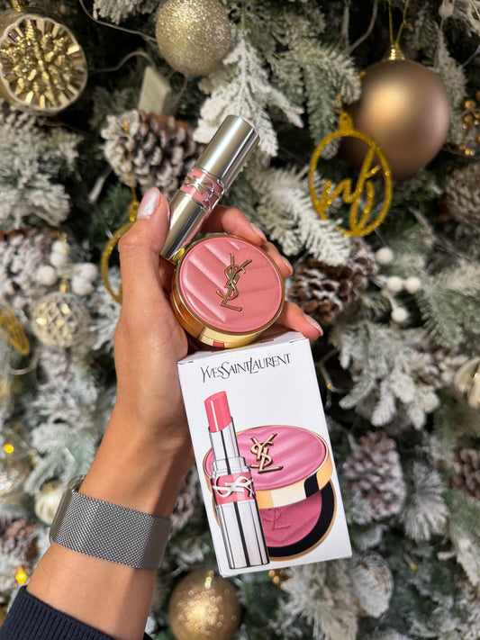 YSL Iconic Pink Make Me Blush & Loveshine Lip Oil Stick Set - Yves Saint Laurent / Set de rubor en polvo + labial