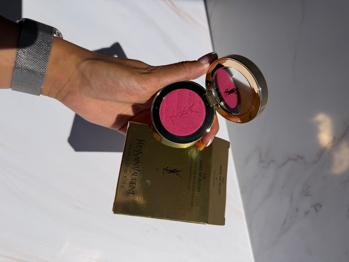 Make me Blush 24H Biuldable Blurring Powder Blush YSL- 66 FUCHSIA FIZZ