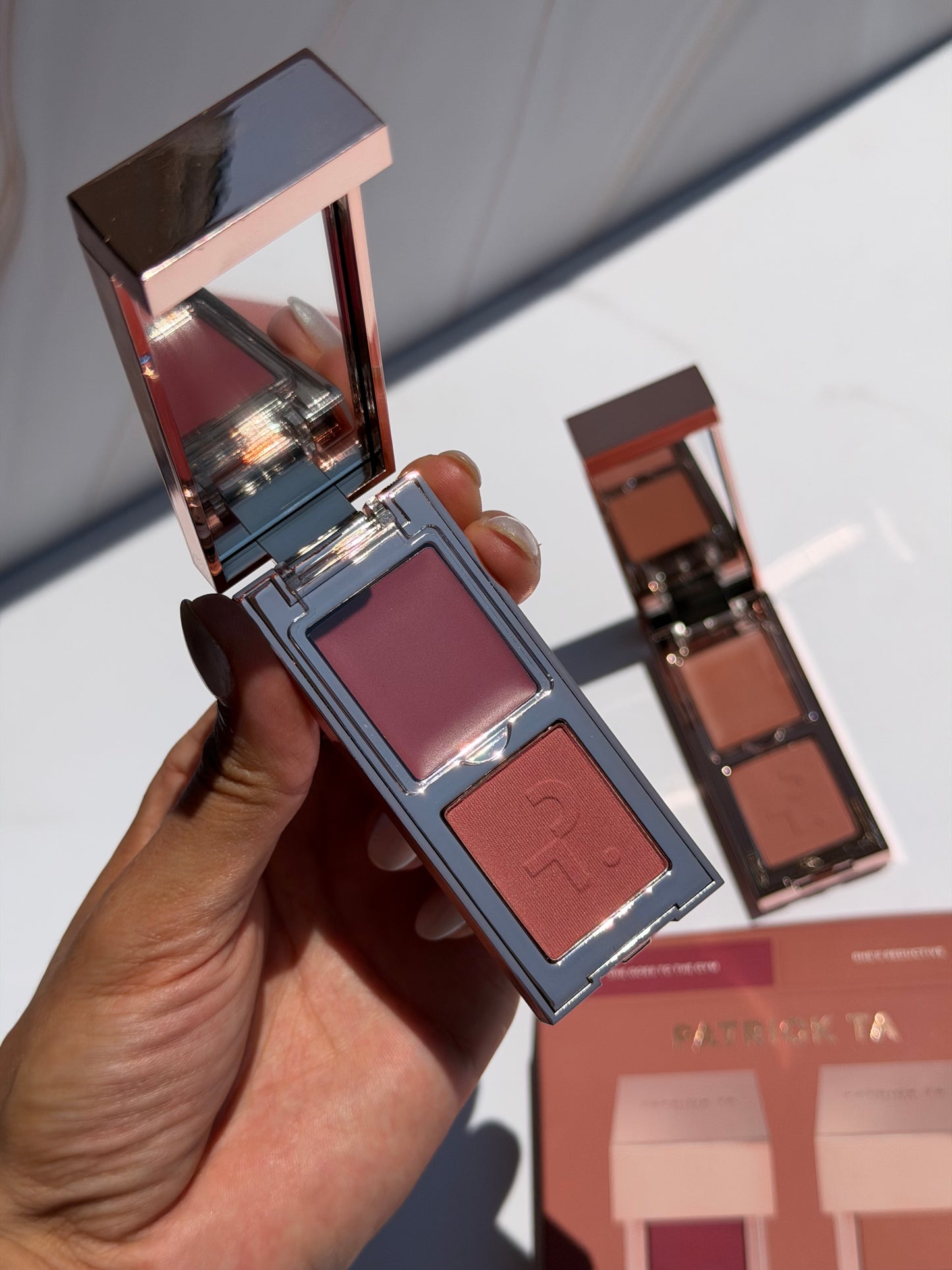 PATRICK TA-Mini Must-Have Major Headlines Double-Take Crème & Powder Blush Duo Set