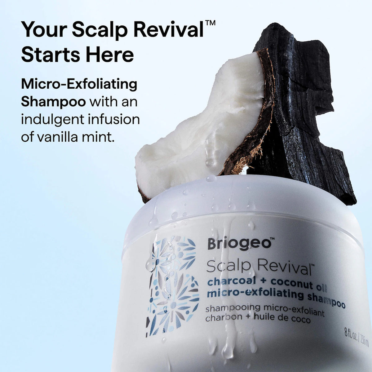 Briogeo- Scalp Revival Charcoal + Coconut Oil Micro-exfoliating Scalp Scrub Shampoo 30ml