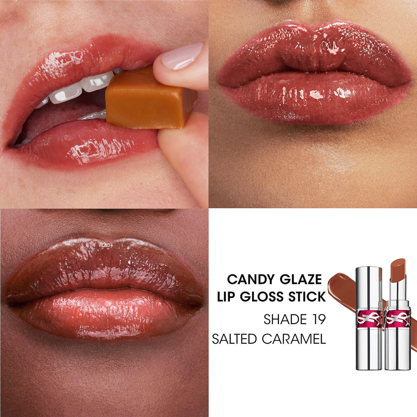 Yves Saint Laurent- MINI YSL Candy Glaze Lip Gloss Stick-tono 19 Salted Caramel