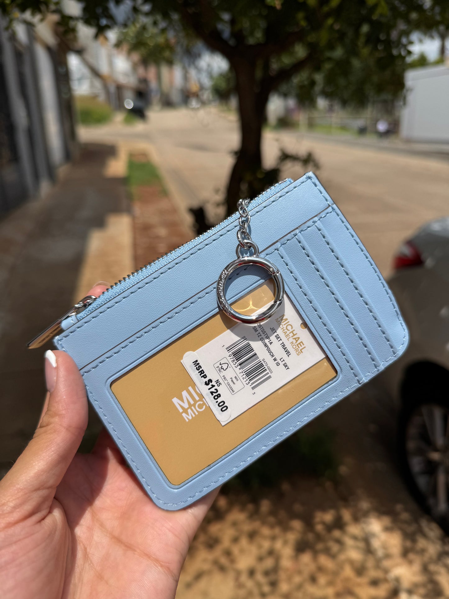 Tarjetero Michael Kors Azul de Charol