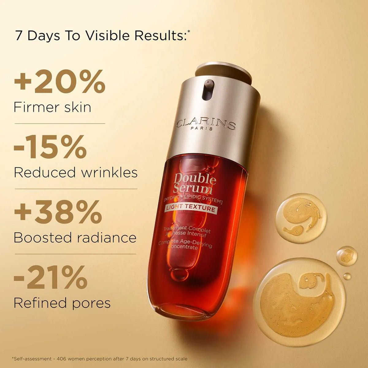 Clarins - DOUBLE SERUM® Light Texture To Firm, Boost Radiance & Refine Pores 30ml