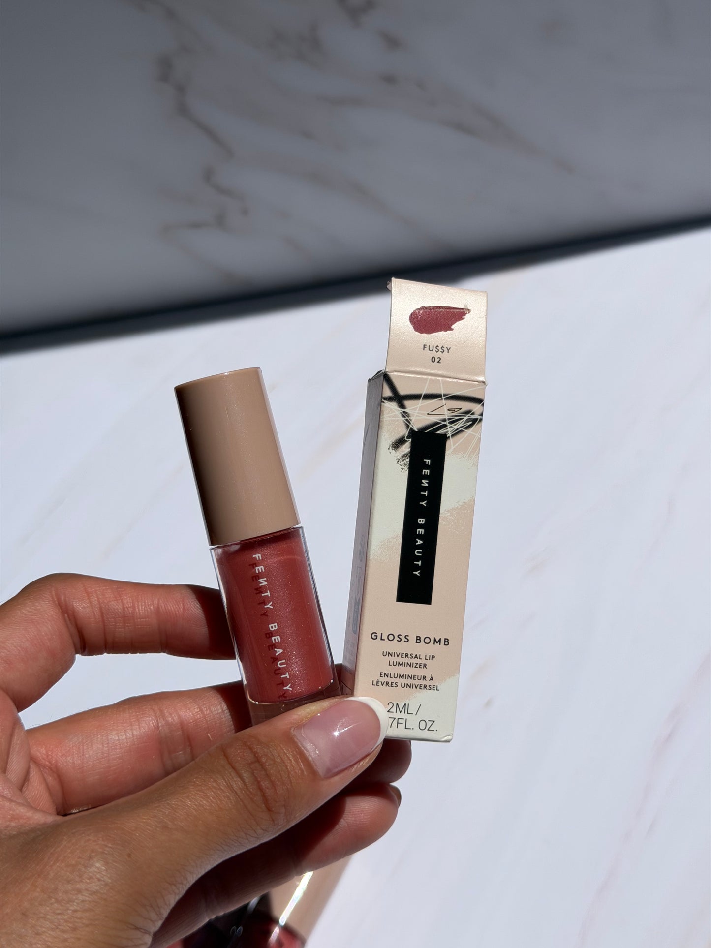 Fenty Beauty by Rihanna- MINI Gloss Bomb Universal Lip Gloss Luminizer- TOÑO FU$$Y