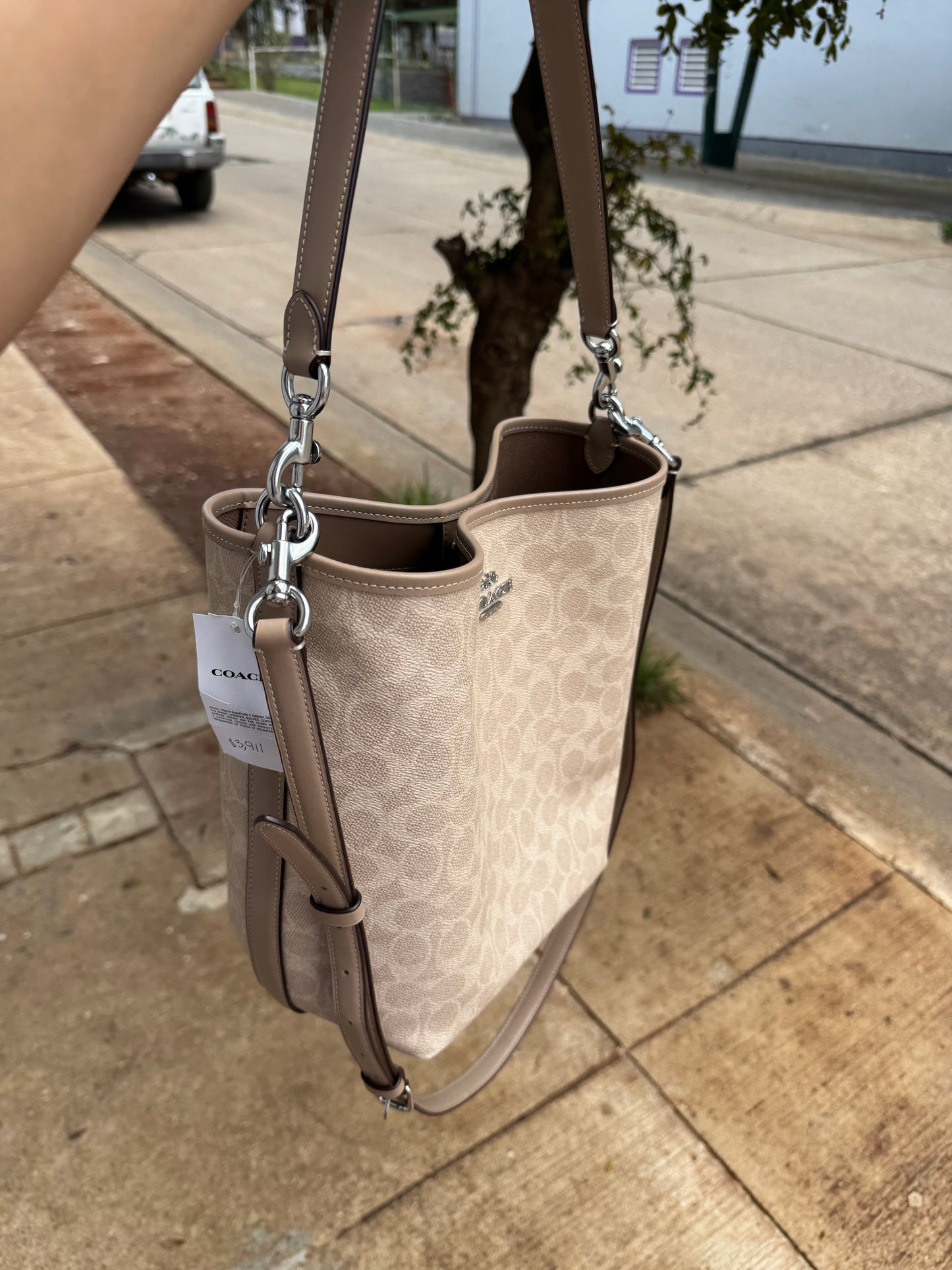 City Large Bucket Bag In Signature Canvas COACH