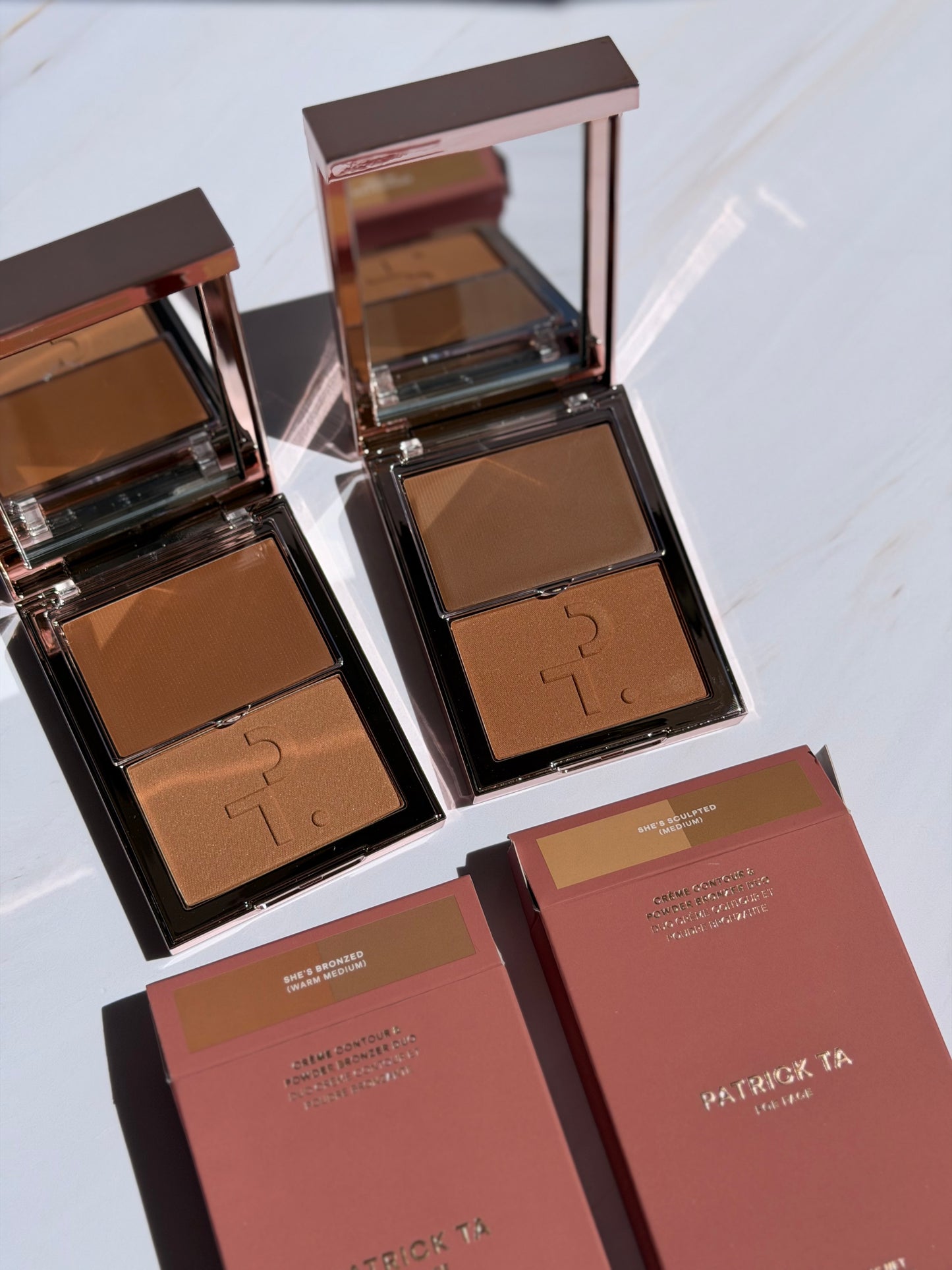 Major Sculpt Crème Contour Powder Bronzer Duo Patrick Ta SHE’S BRONZED (WAR MEDIUM )