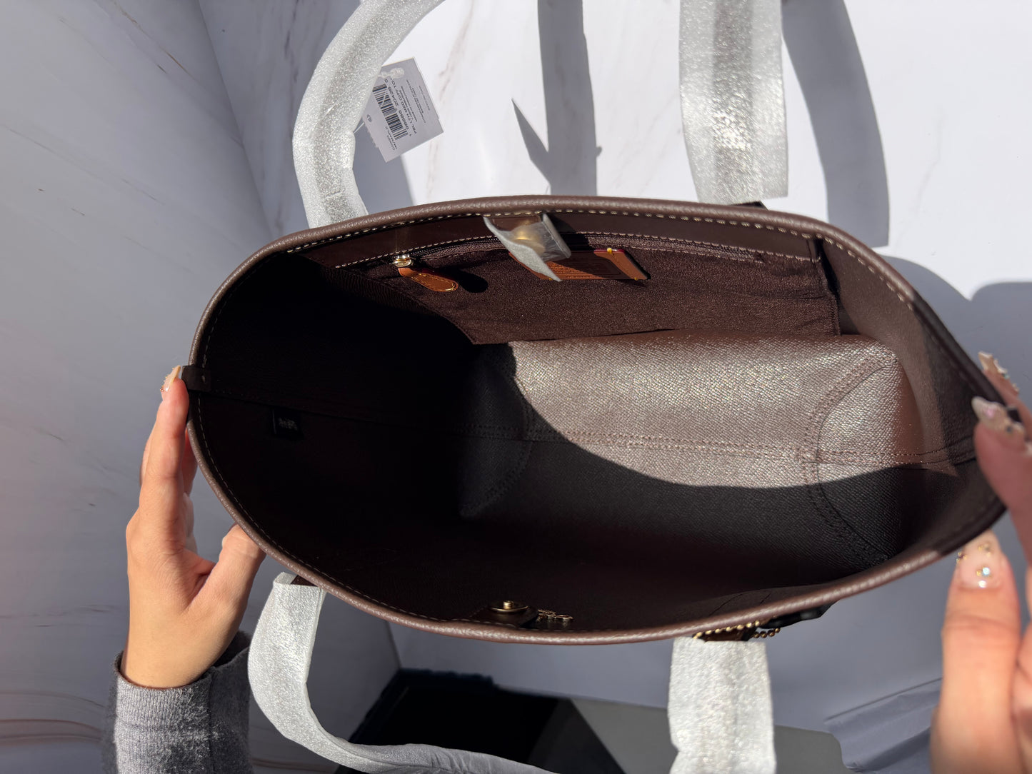 Medium City Tote Bag- Maple (café)