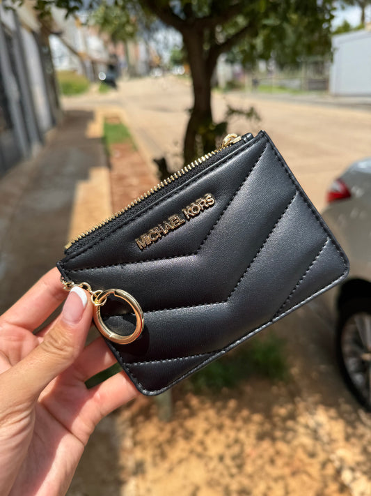 Tarjetero Michael Kors Negro de Piel