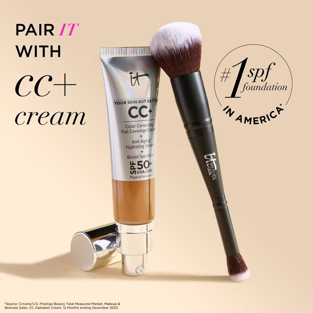 It Brushes- Airbrush Dual-Ended Flawless Complexion Concealer & Foundation Brush #132