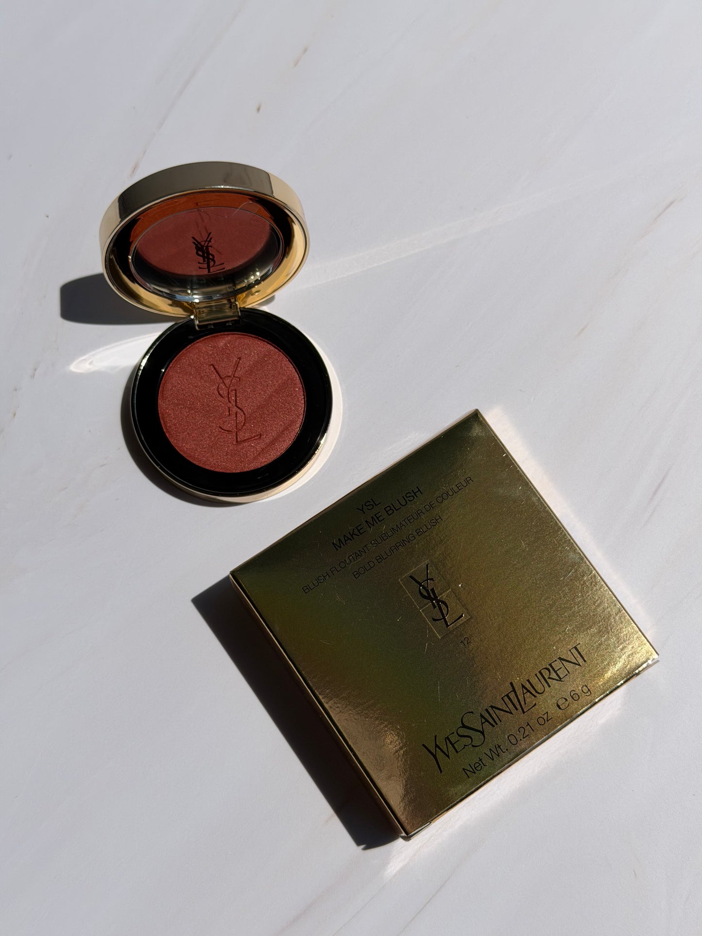 Make me Blush 24H Biuldable Blurring Powder Blush YSL- 12 HONEY MOON
