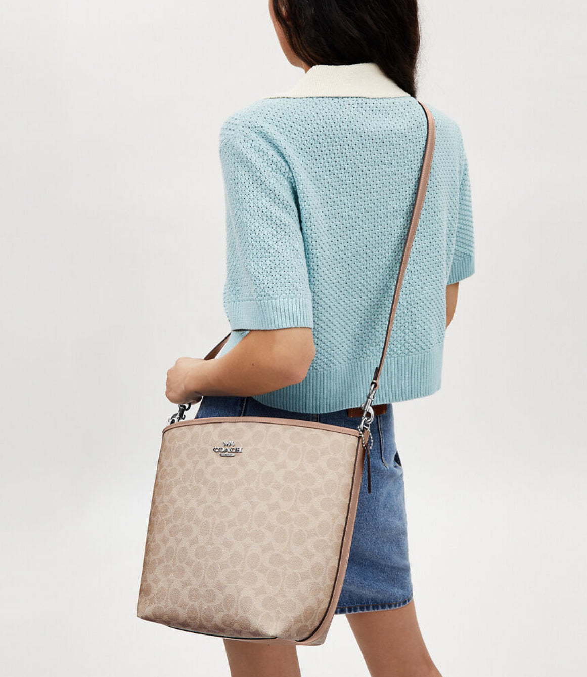 City Large Bucket Bag In Signature Canvas COACH