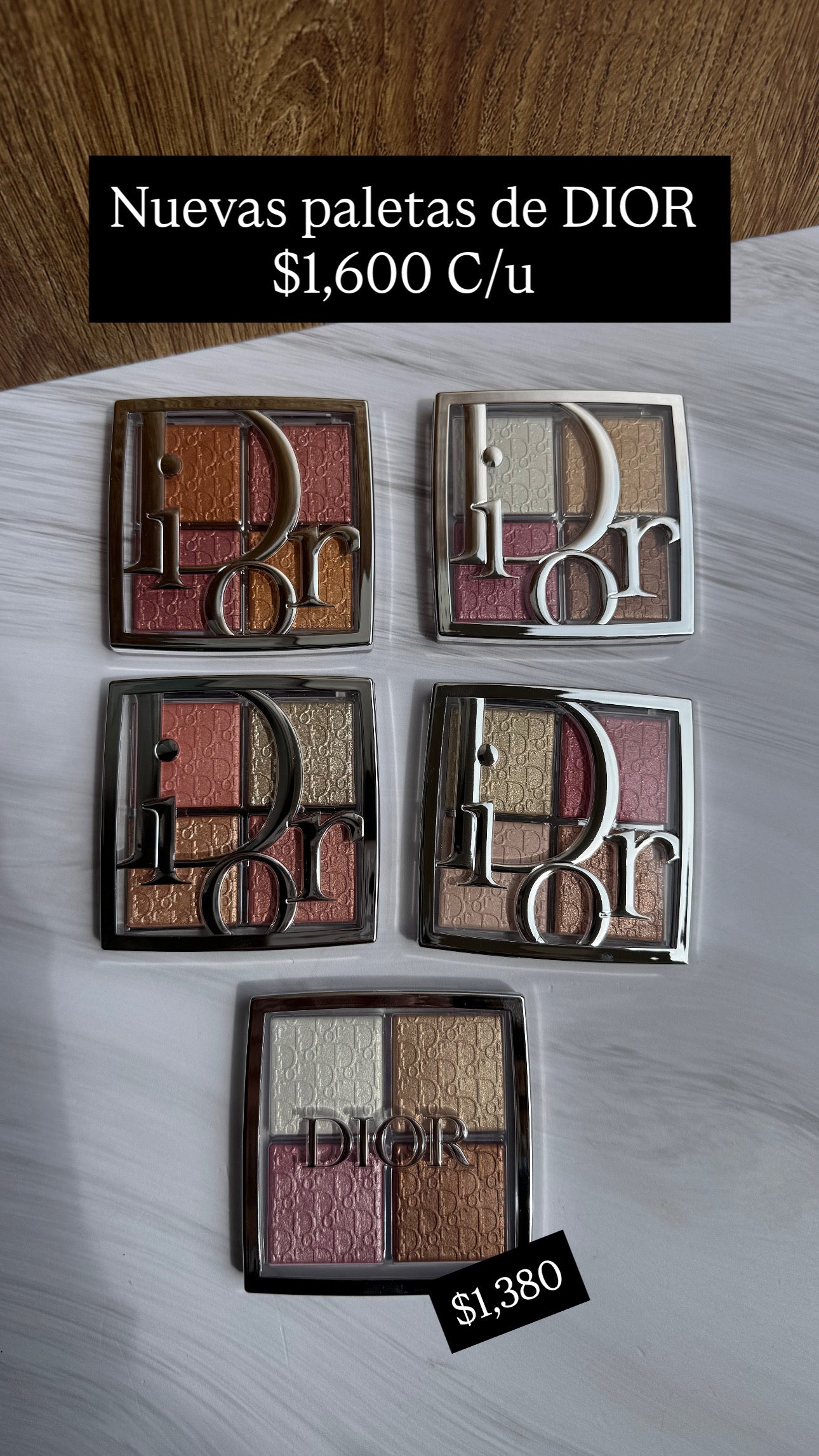 DIOR Backstage Glow Maximizer Face Palette - 003 Pearly Peach Glow