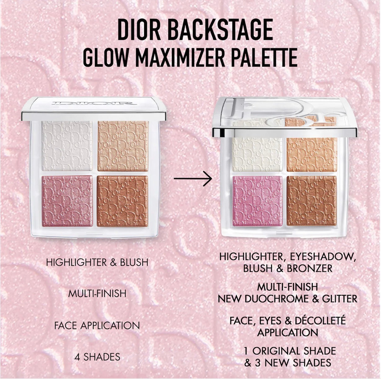 DIOR Backstage Glow Maximizer Face Palette - 004 Rose Gold Glow