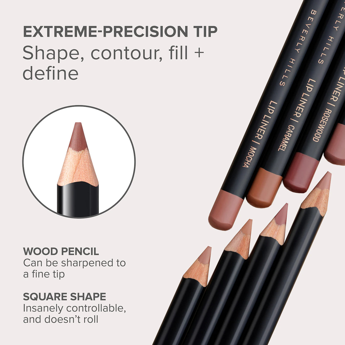 Anastasia Beverly Hills- MINI Velvety-Matte Precision Shaping Lip Liner Tono- Dusty Rose