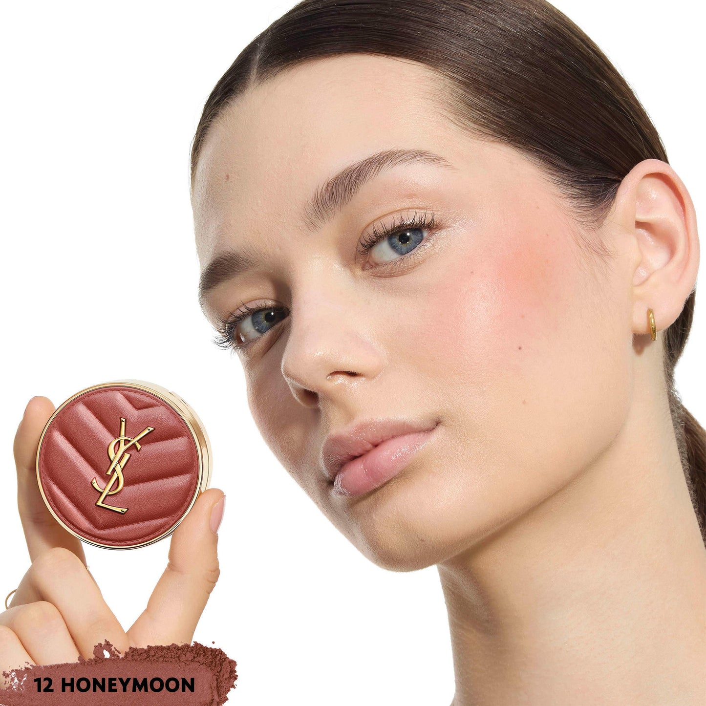 Make me Blush 24H Biuldable Blurring Powder Blush YSL- 12 HONEY MOON