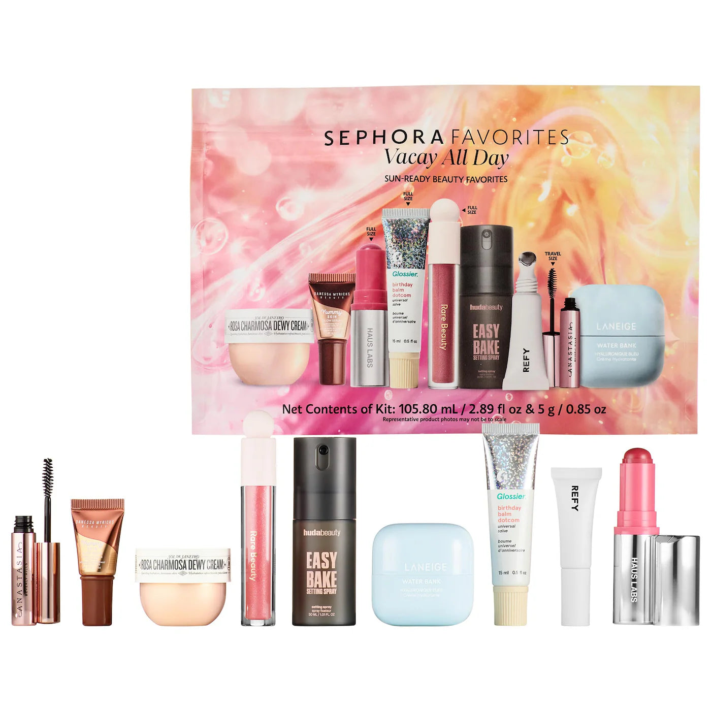 Sephora Favorites-Vacay All Day Makeup and Skincare Value Set