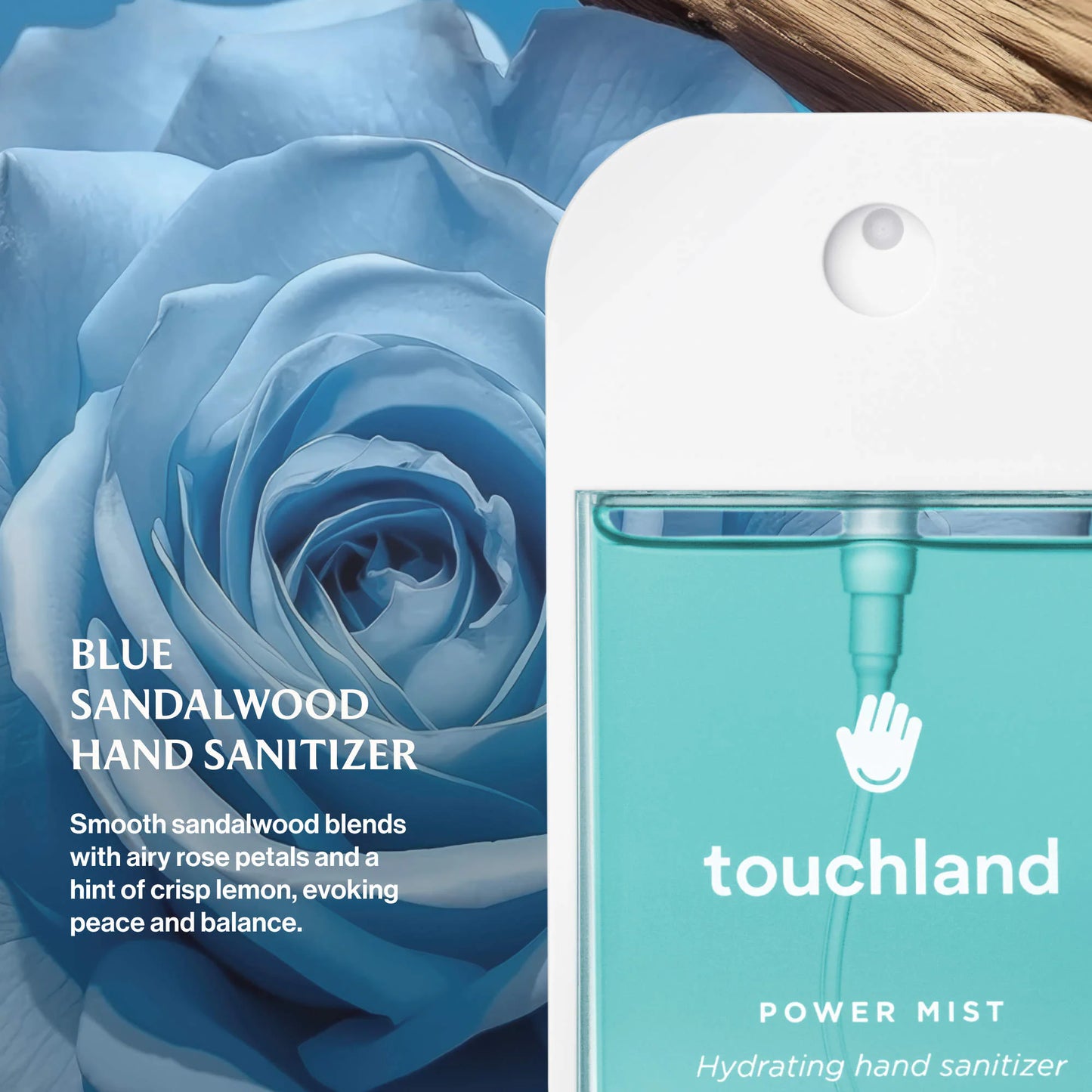Touchland Power Mist Hydrating Hand Sanitizer- BLUE SANDALWOOD