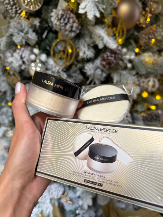 Laura Mercier Indulgent Icons Translucent Loose Powder & Velour Puff Duo Gift Set