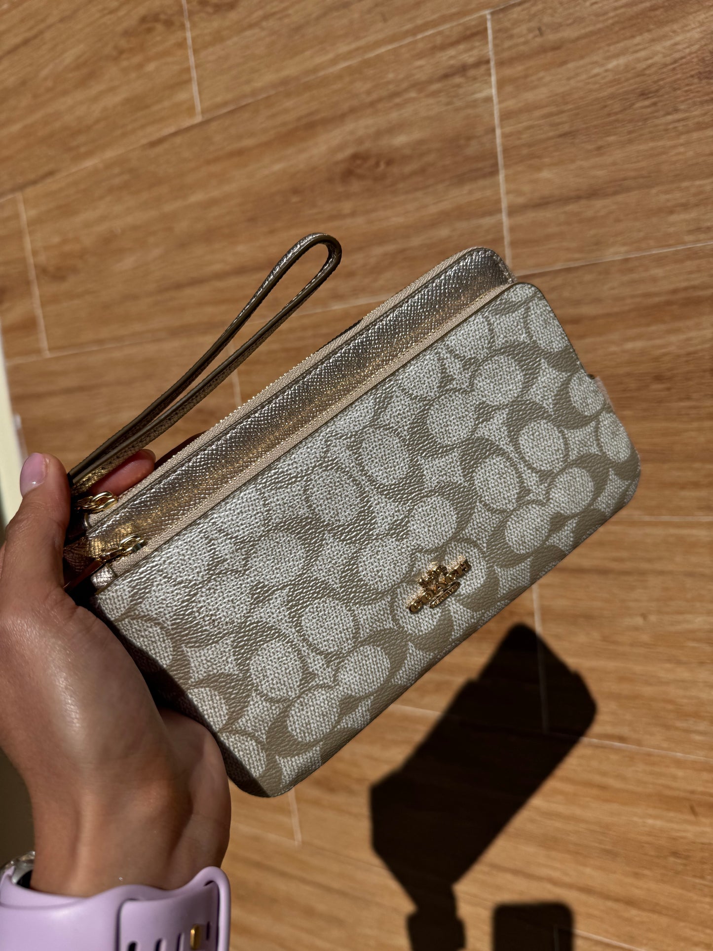 Muñequera Coach doble cierre edicion limitada Light Champagne