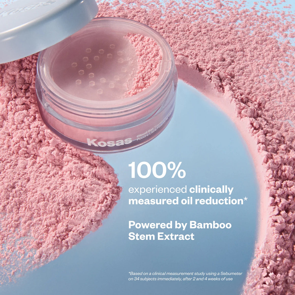 Kosas-Mini Cloud Set Loose Powder-Translucent Setting + Blurring Powder tono- candy