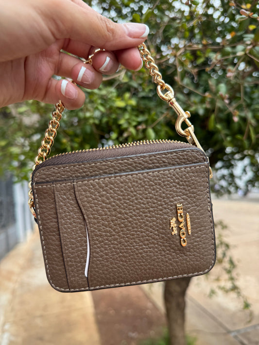 Zip Card Case Coach Cafe