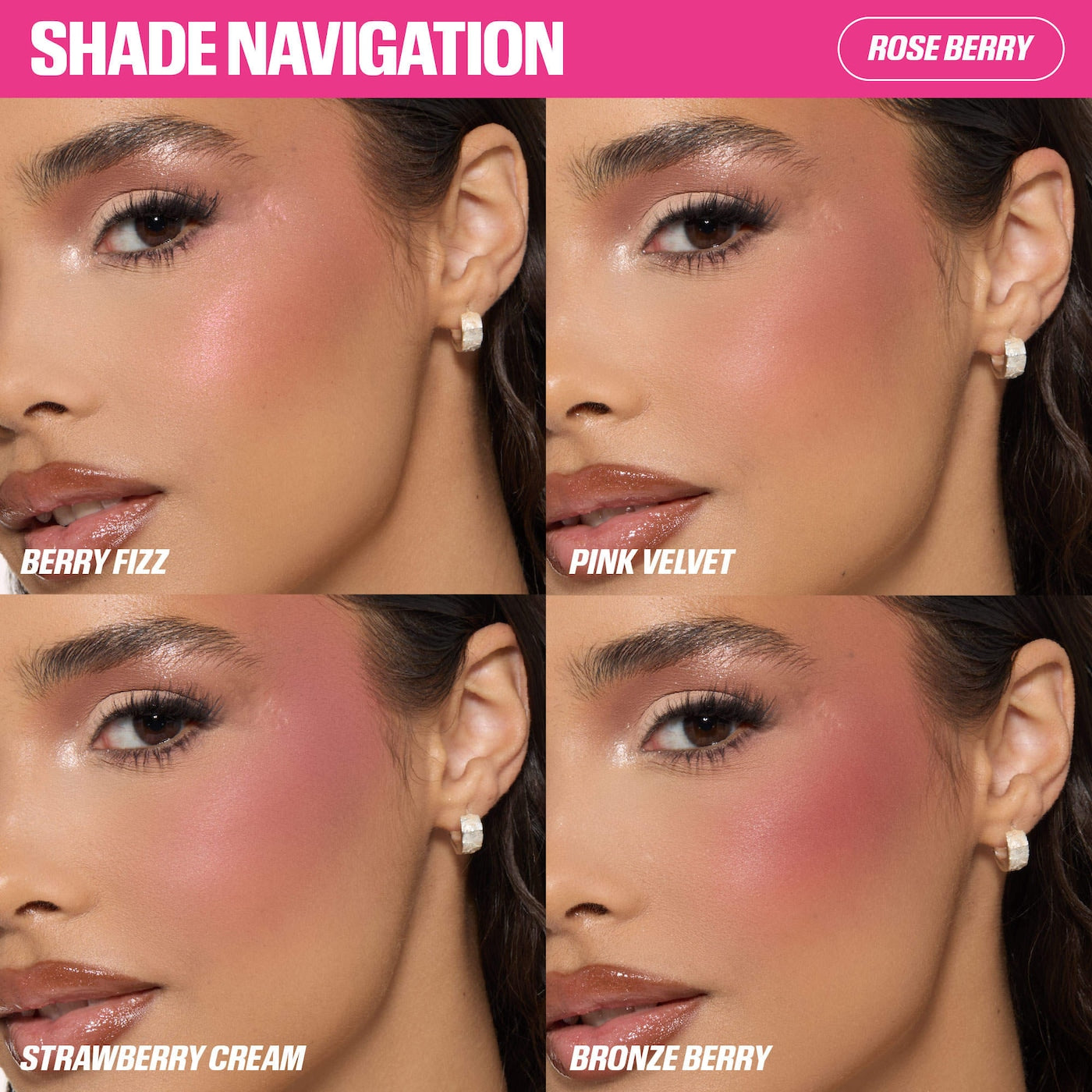 HUDA BEAUTY Blush Filter Blurring Blushlighters Palette- ROSE BERRY