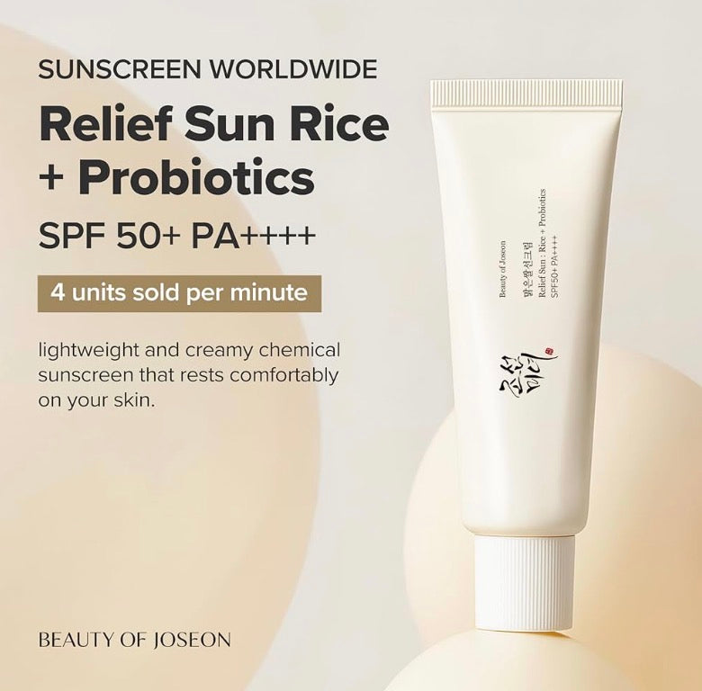 Beauty of Joseon- Relief Sun: Rice + Probiotics SPF50+ - Protector solar arroz y probióticos