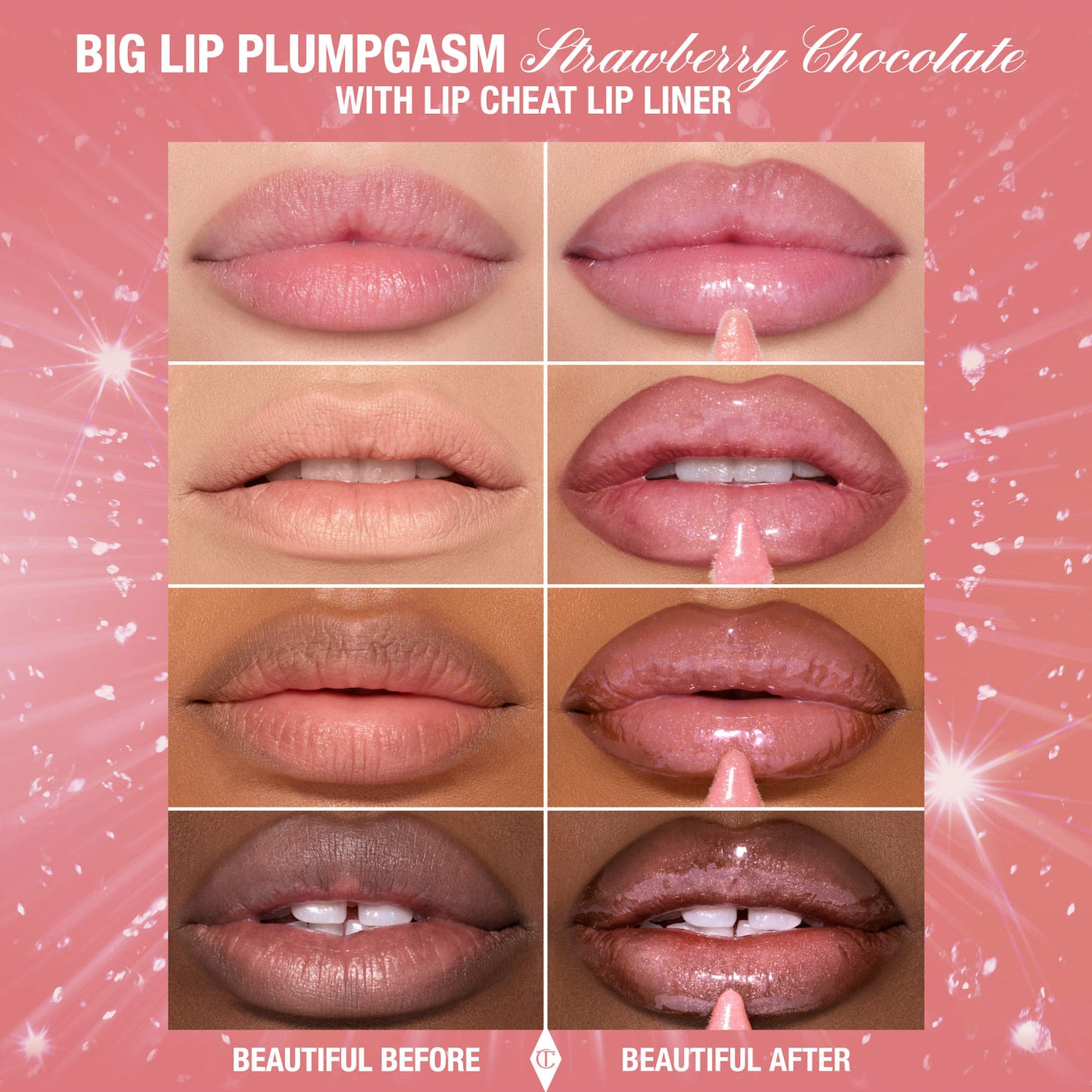 Charlotte Tilbury Big Lip Plumpgasm Plumping Lip Gloss- Strawberry Chocolate