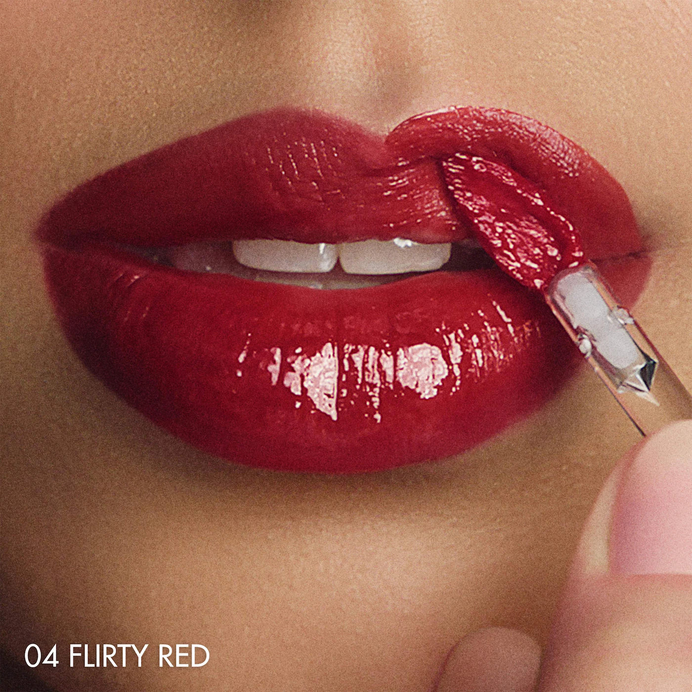 Dolce&Gabbana- MINI Rose Dew Lip Bite 24H Hydrating Glossy Lip Tint with Hyaluronic Acid- TONO 04 Flirty Red