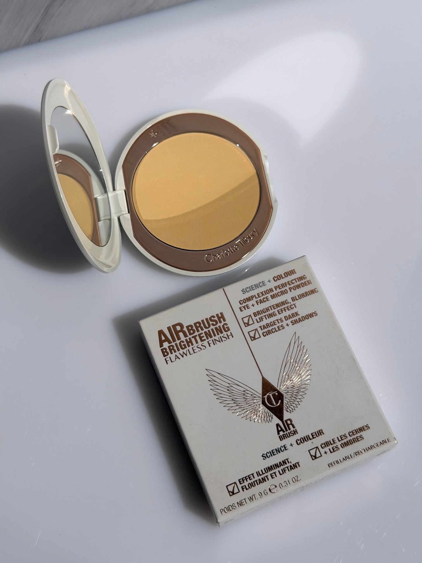 Charlotte Tilbury Refillable Airbrush Flawless Finish Brightening Powder- TAN /DEEP