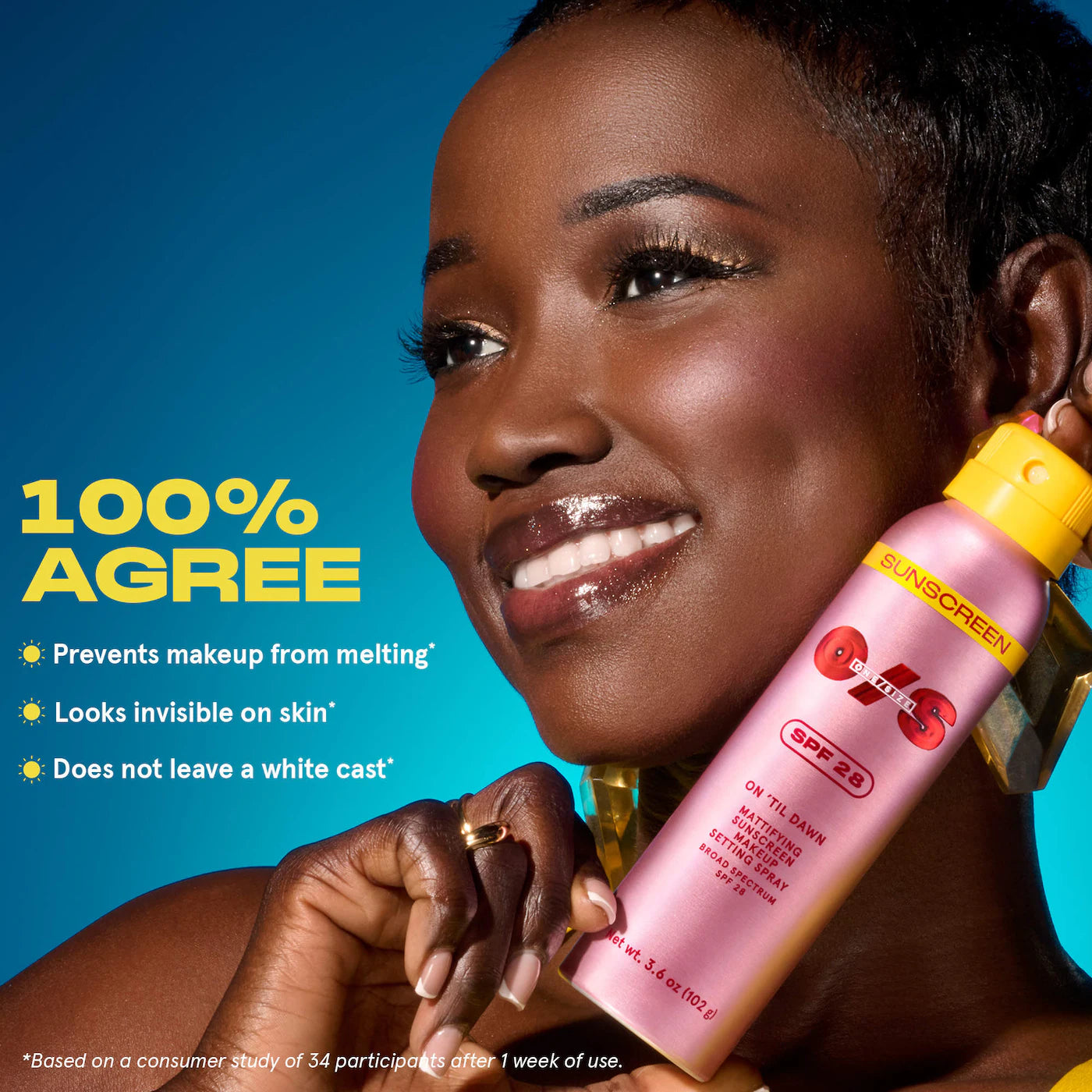 ONE/SIZE by Patrick Starrr Mini On 'Til Dawn Mattifying Sunscreen Makeup Setting Spray SPF 28