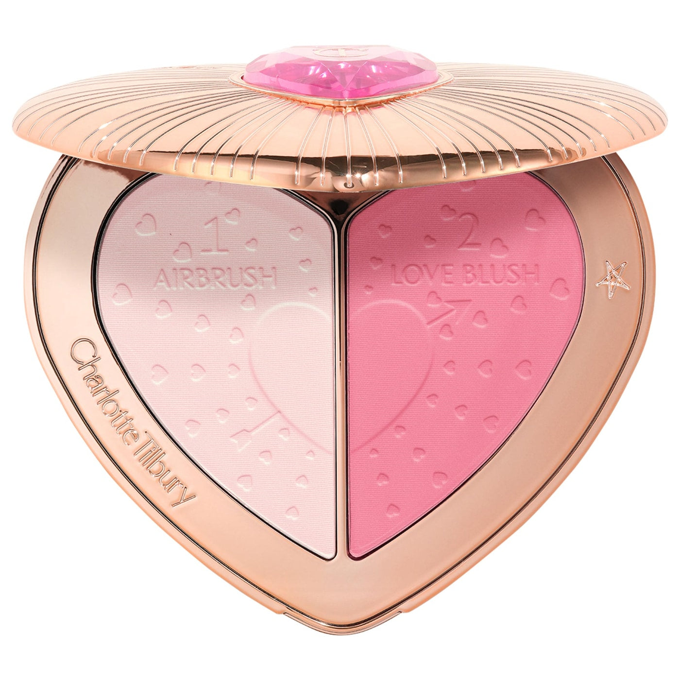 Charlotte Tilbury- Pillow Talk Beauty Soulmates Airbrush Flawless Finish Brightening and Blush Powder Palette