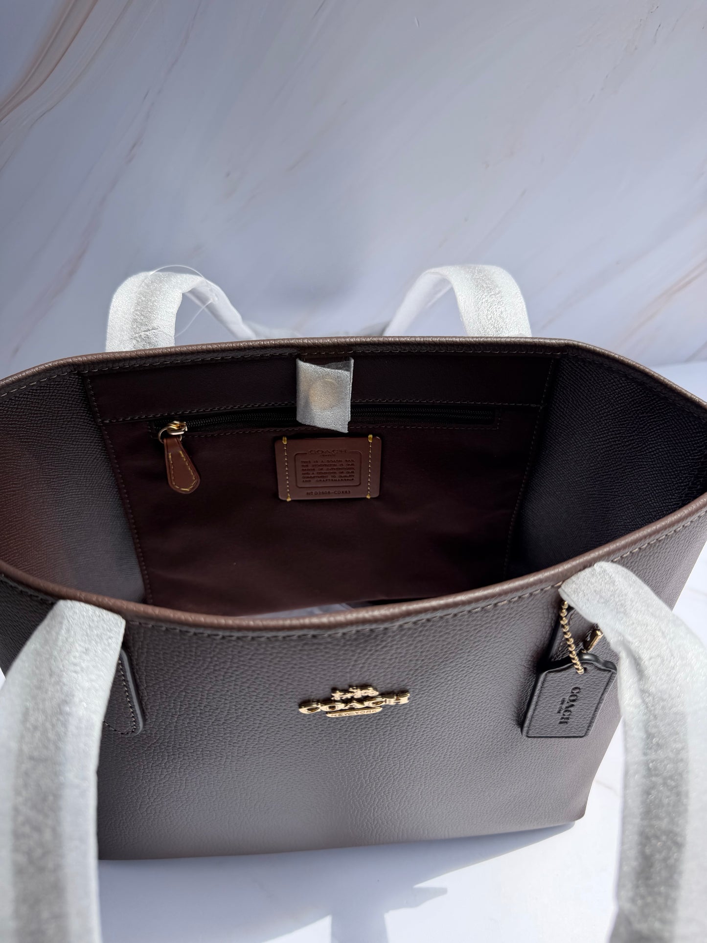 Medium City Tote Bag- Maple (café)