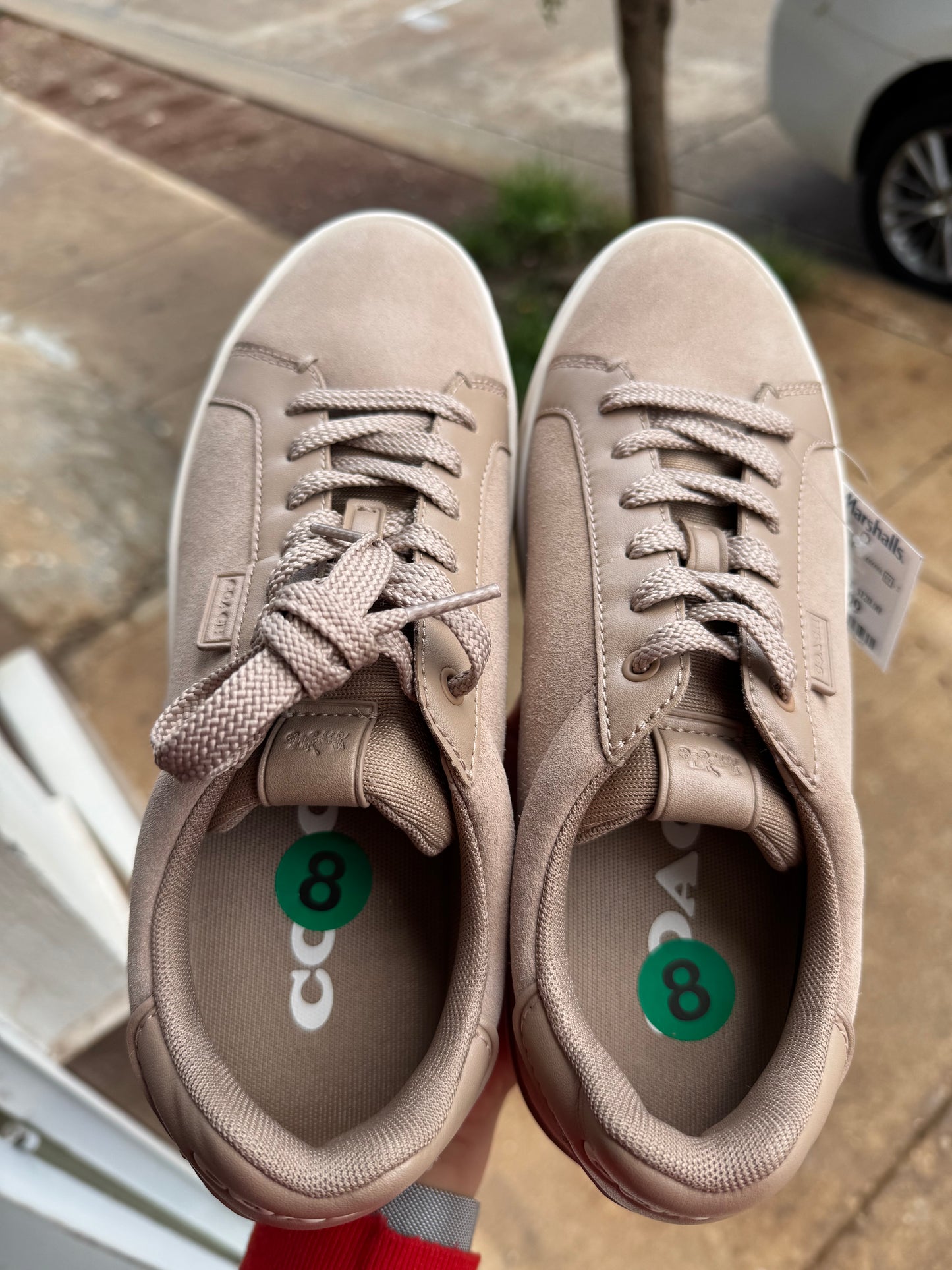 Tenis Coach Beige de Gamuza Talla #26mx- #26.5mx