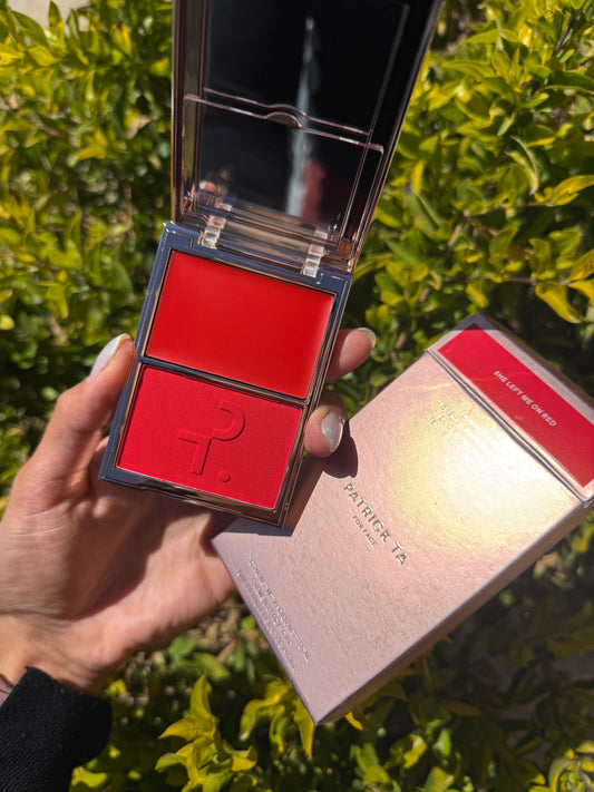 Major Headlines Double-Take Crème & Powder Blush Duo - She Left Me On Red- Patrick Ta