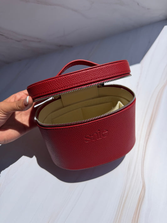 The Mini Vanity Case - Saie / Neceser Mini Rojo Burgundy