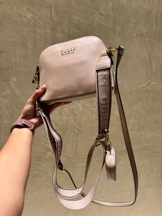 Crossbody Guess beige doble strap
