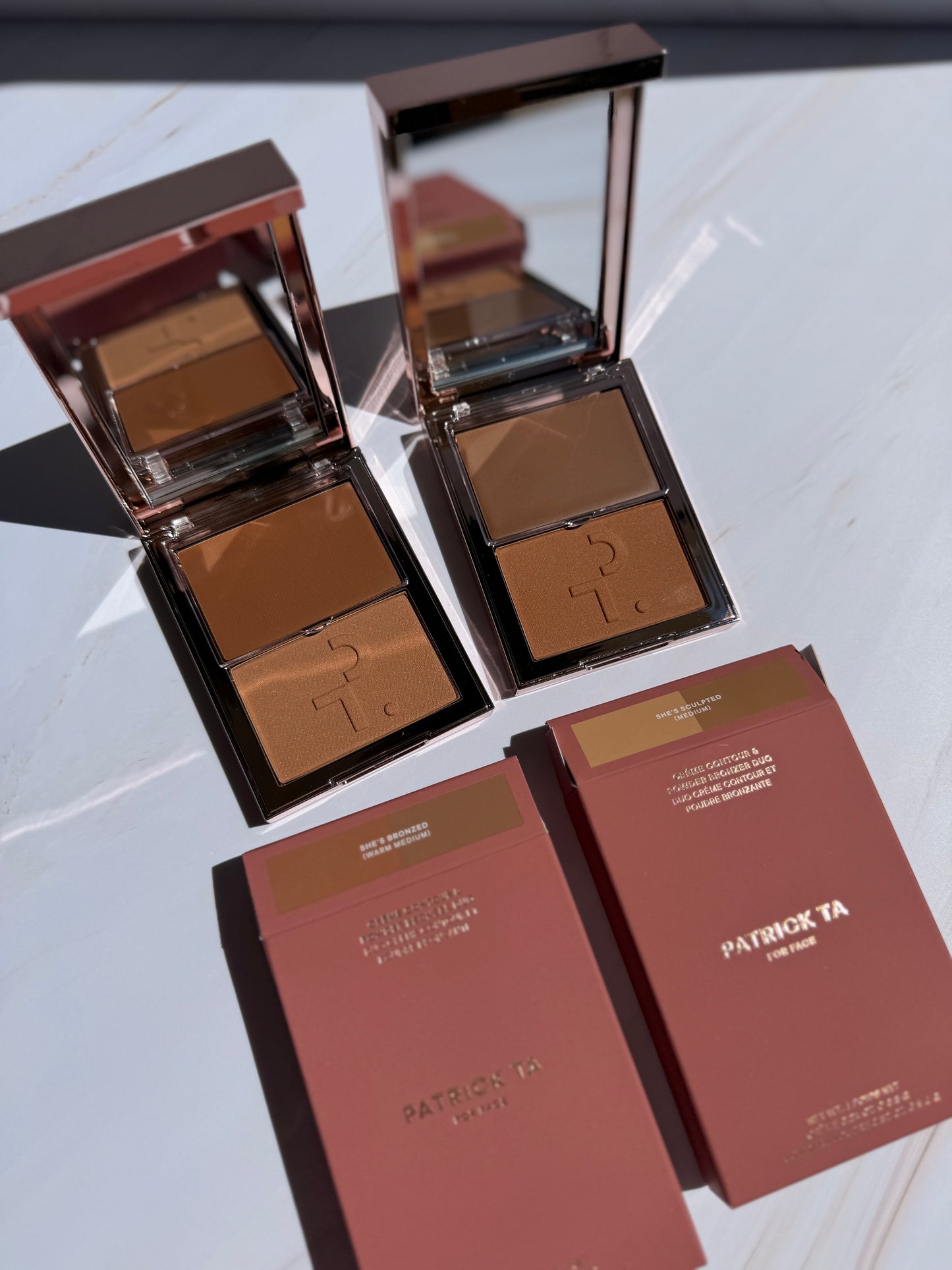 Major Sculpt Crème Contour Powder Bronzer Duo Patrick Ta SHE’S BRONZED (WAR MEDIUM )