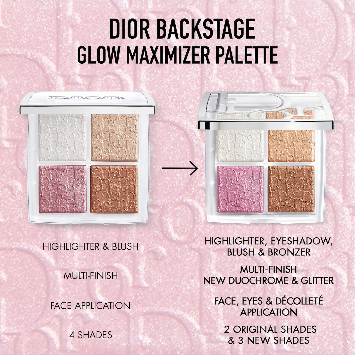 DIOR Backstage Glow Maximizer Face Palette 002 Frosted Opal Glow